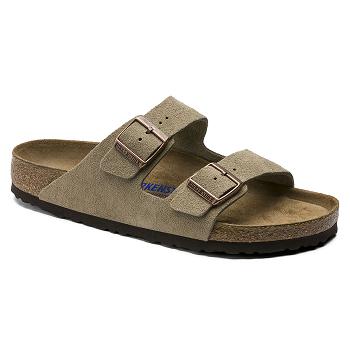 Dámské Arizona Birkenstock Soft Footbed Semišové Hnědé | CZ 78DFM